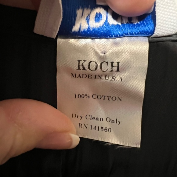 Koch Gray Long Sleeve Pull Over Top Made in the USA 100% Cotton Size Medium - Picture 3 of 4